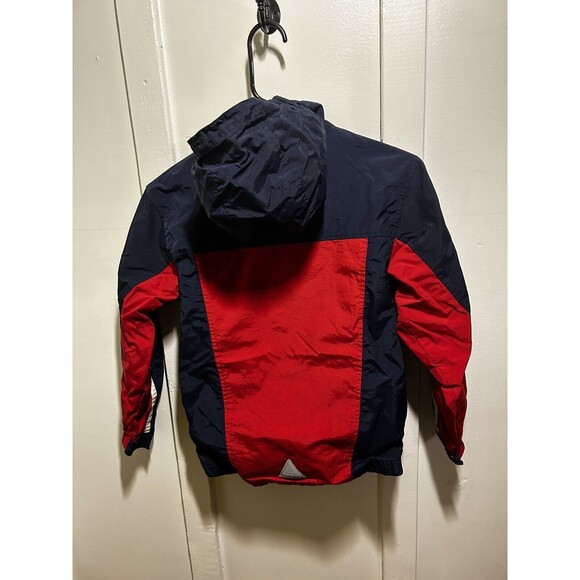 Vintage LL Bean Kids Lightweight Jacket Size Small 8 Fill Zip Red Blue - Picture 4 of 9